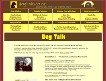 Tablet Screenshot of dogtalk.doglinks.co.nz