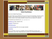 Tablet Screenshot of nakeddogdesigns.doglinks.co.nz